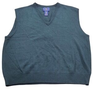VTG Chelsea Campbell Charter Club Merino Wool Vest Mens XL‎ Sleeveless Sweater